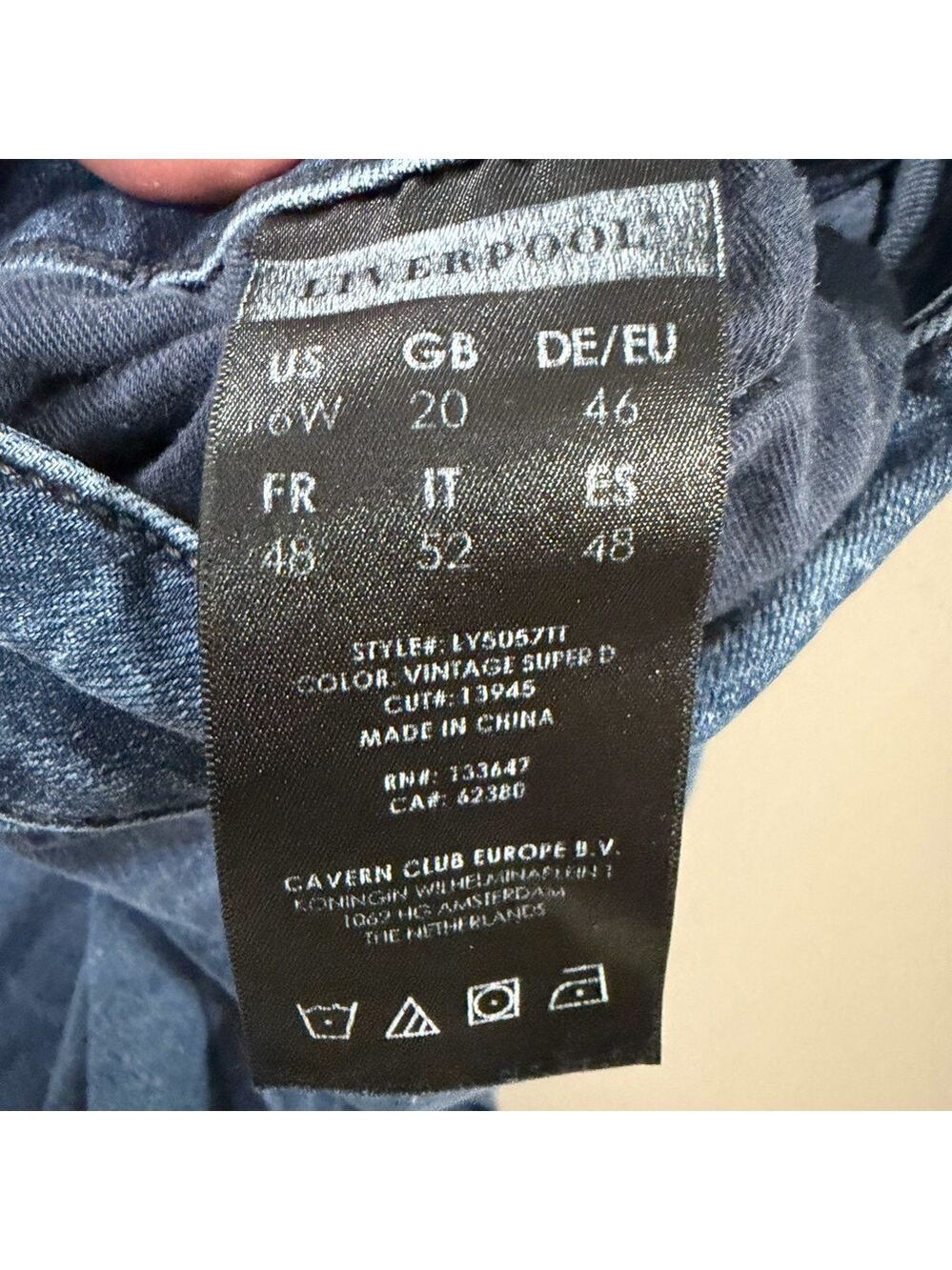 Liverpool Dark Blue The Slim Boyfriend Ankle Jeans. Size 16W - Picture 6 of 7